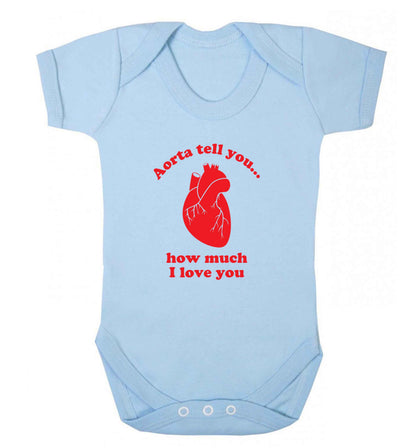 Aorta tell you how much I love you baby vest pale blue 18-24 months