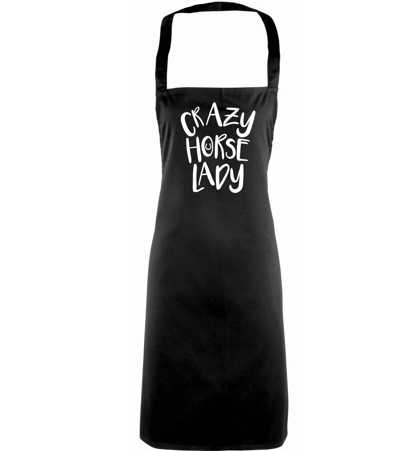 Crazy horse lady adults black apron