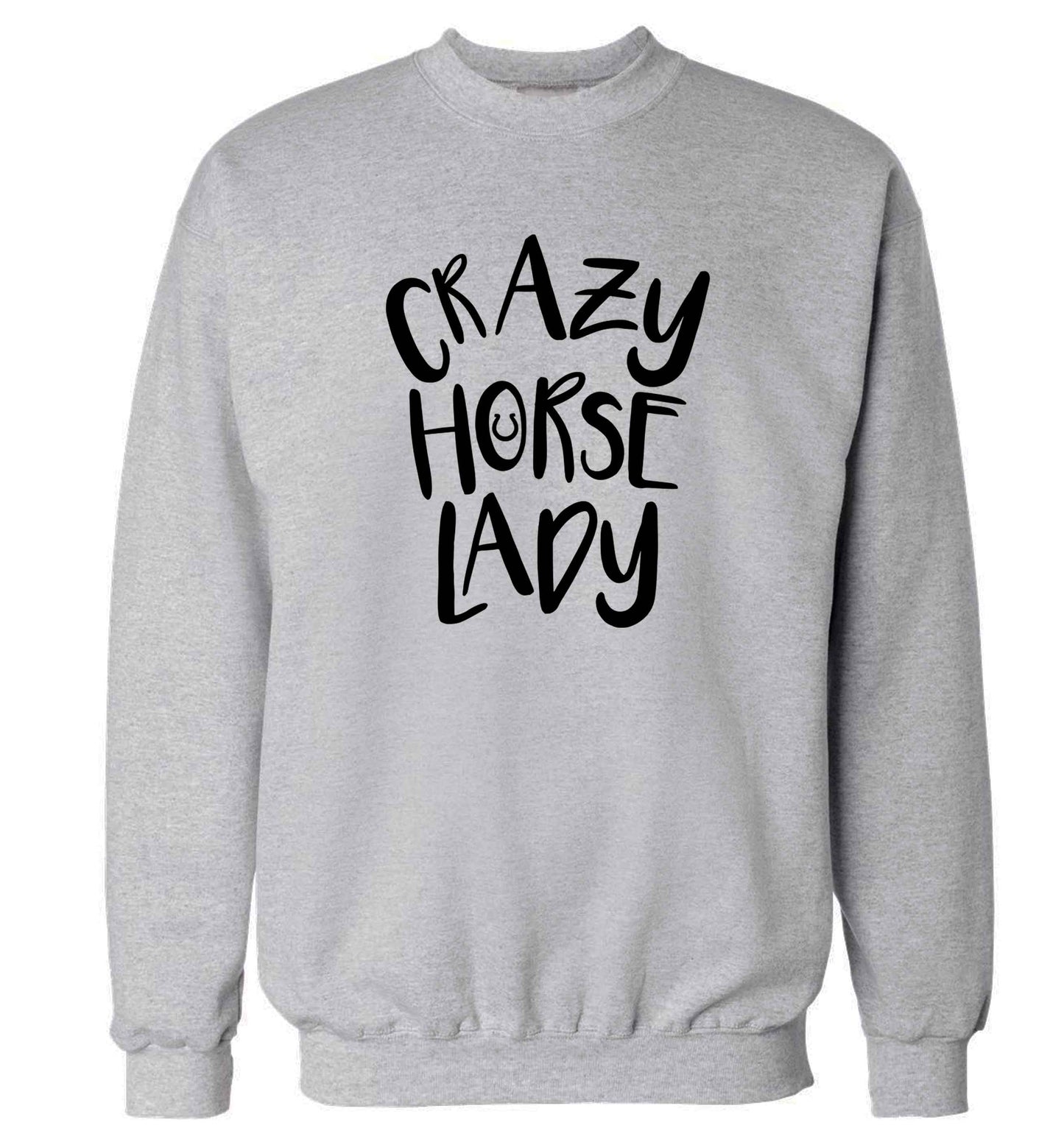 Crazy horse lady adult's unisex grey sweater 2XL