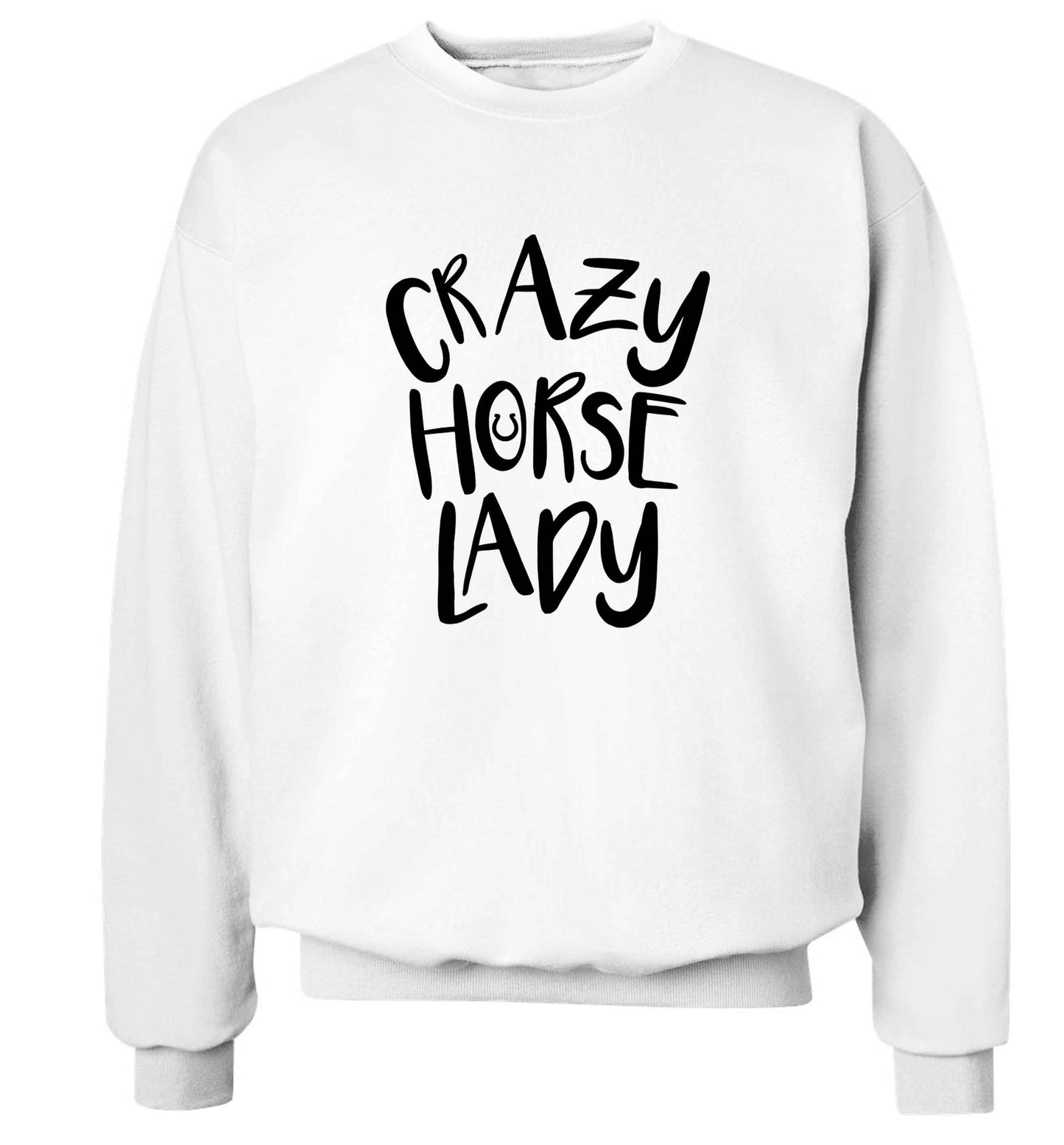Crazy horse lady adult's unisex white sweater 2XL