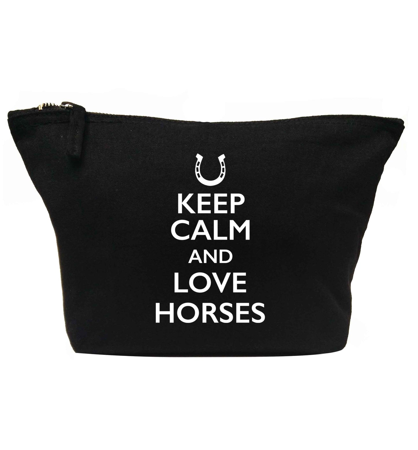 Keep calm and love horses | Makeup / wash bag