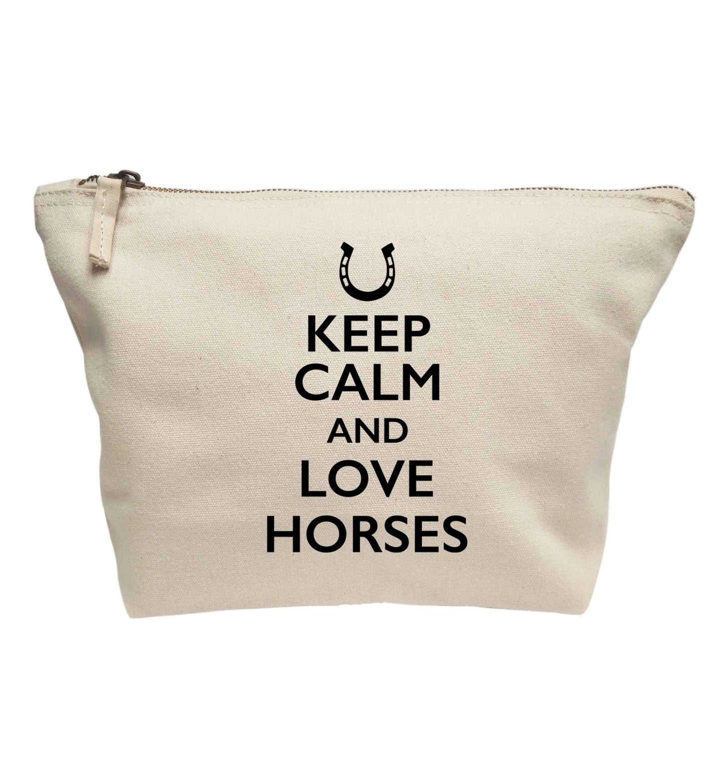 Keep calm and love horses | Makeup / wash bag