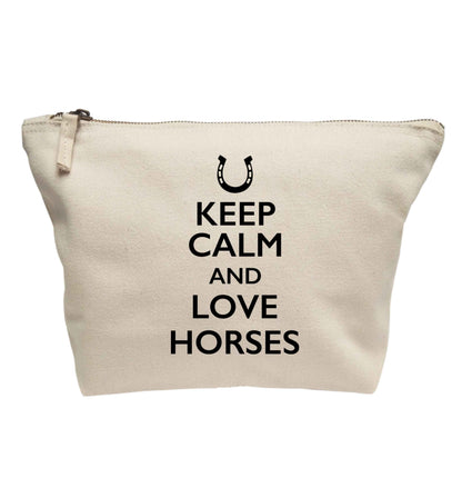 Keep calm and love horses | Makeup / wash bag