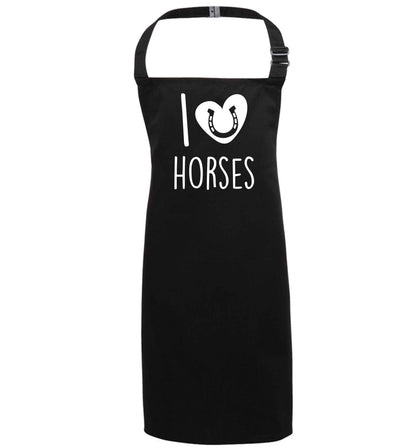 I love horses black apron 7-10 years