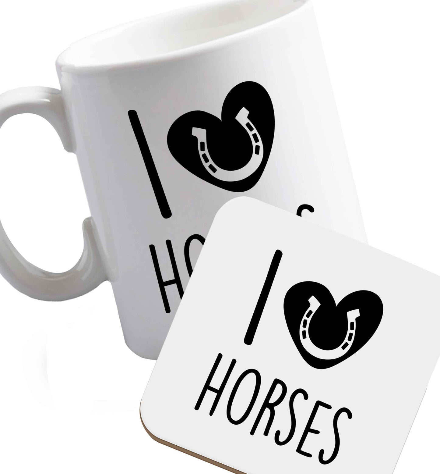 10 oz Favourite Type Pan Pancake ceramic mug and coaster set right handed