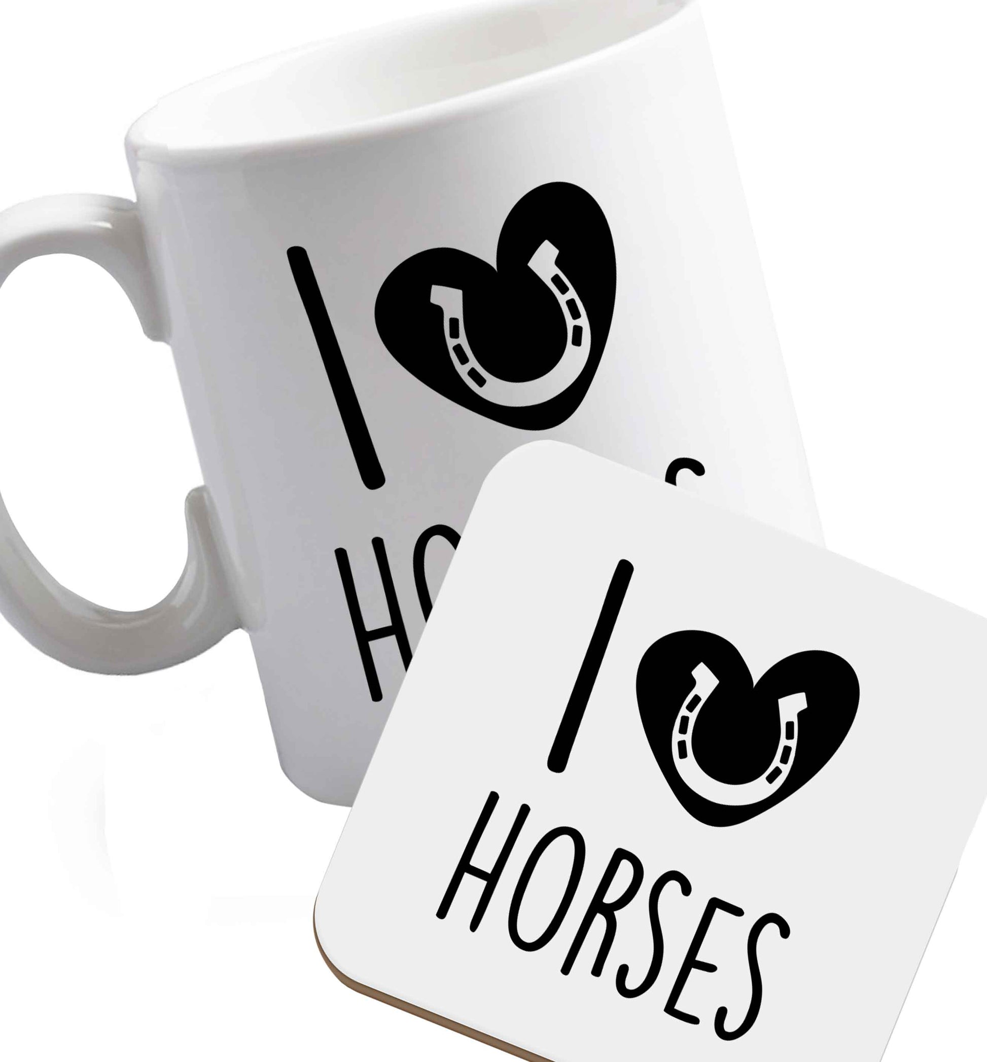 10 oz Favourite Type Pan Pancake ceramic mug and coaster set right handed