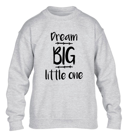Dream big little one children's grey sweater 12-14 Years
