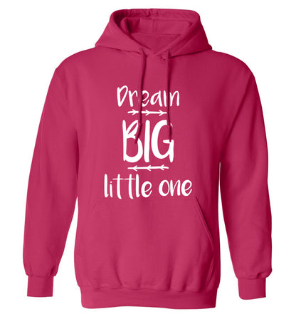 Dream big little one adults unisex pink hoodie 2XL