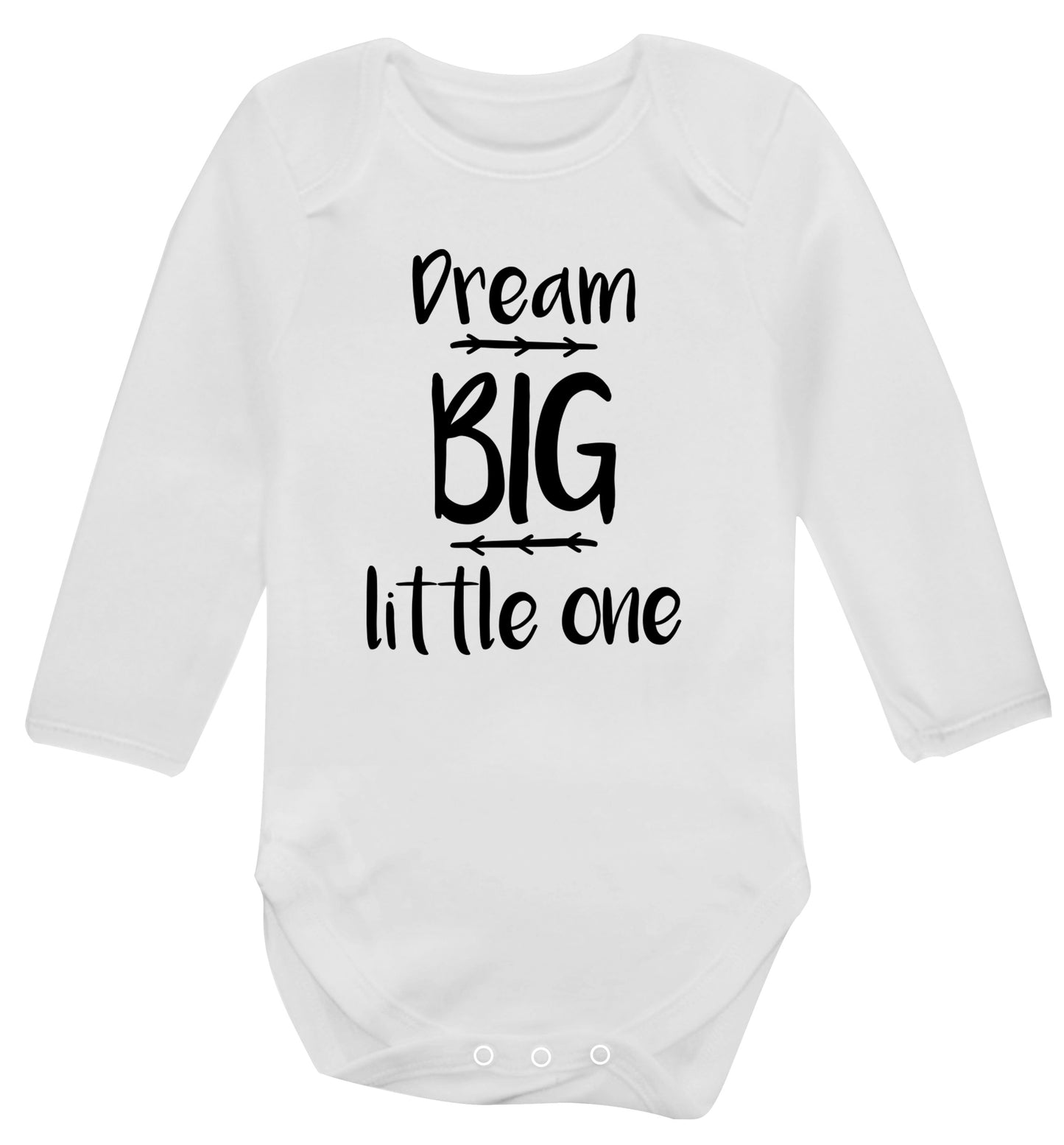 Dream big little one Baby Vest long sleeved white 6-12 months