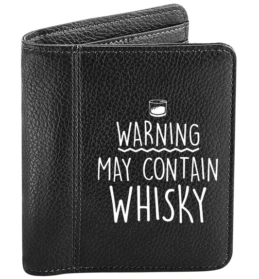 Warning may contain whisky mens wallet