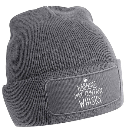 Warning may contain whisky | Beanie hat