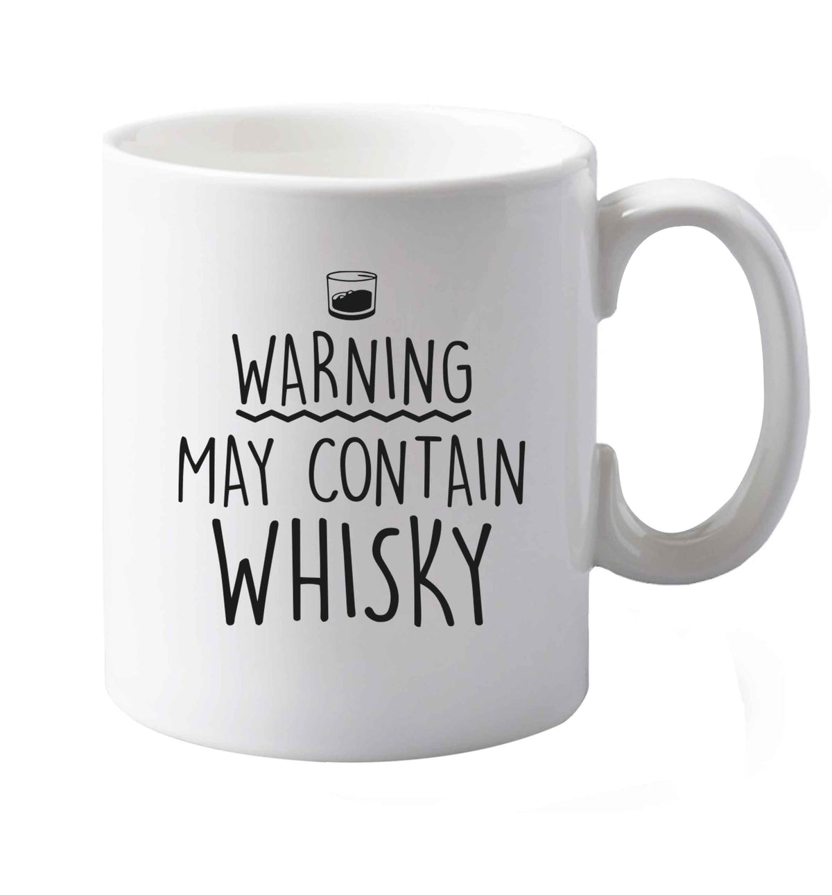 10 oz Warning May Contain Whisky ceramic mug both sides
