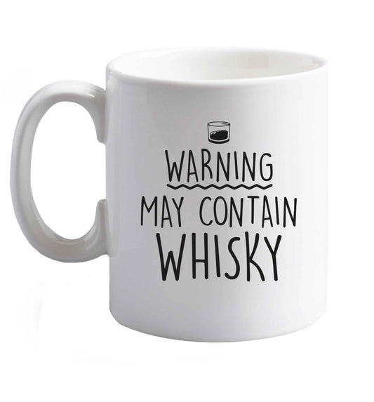 10 oz Warning May Contain Whisky ceramic mug right handed