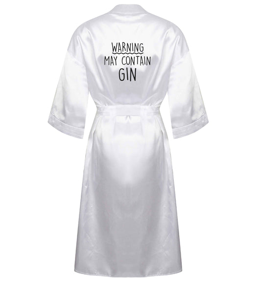 Warning may contain gin XL/XXL white ladies dressing gown size 16/18