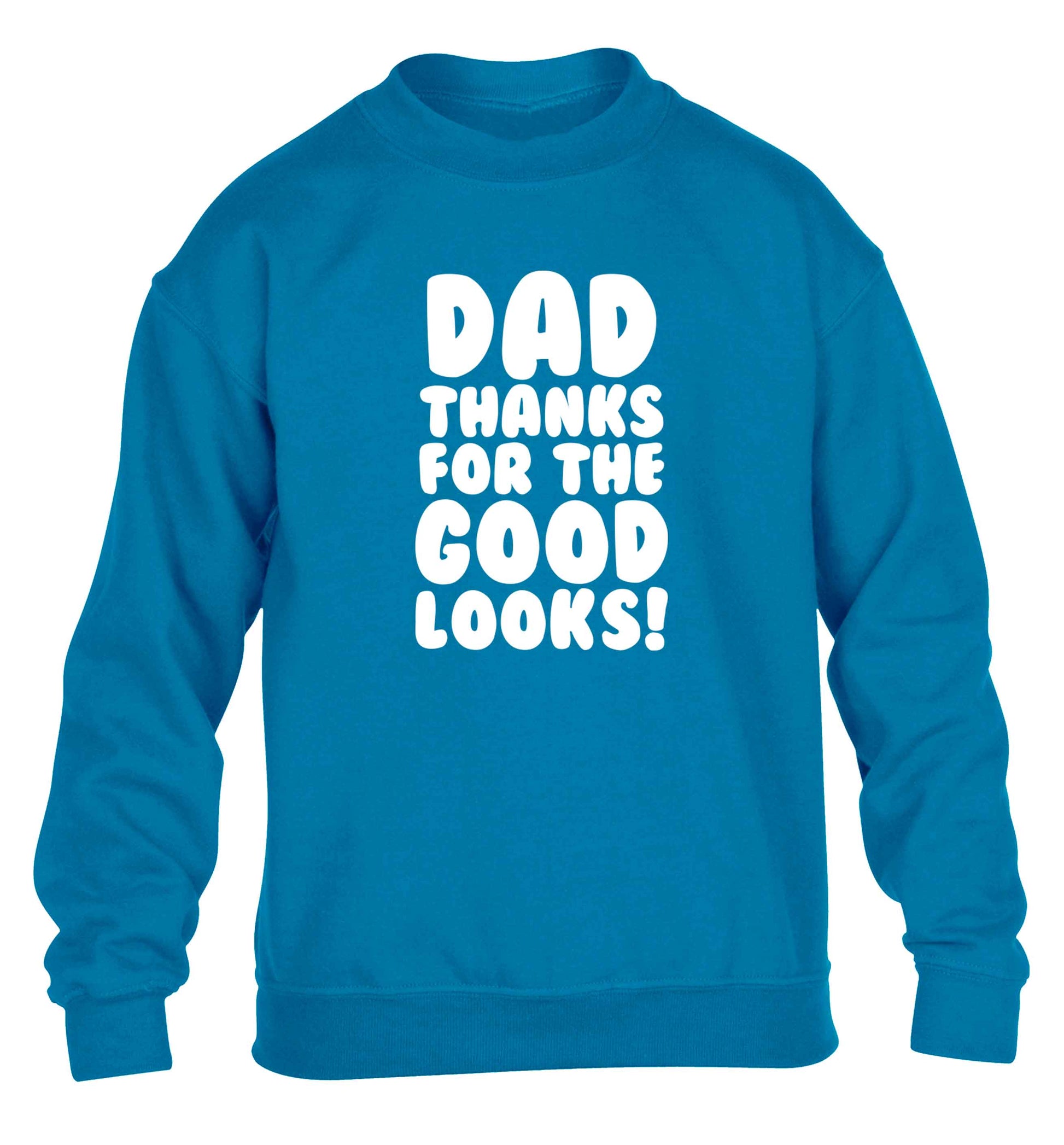 Dad thanks for the good looks children's blue sweater 12-13 Years