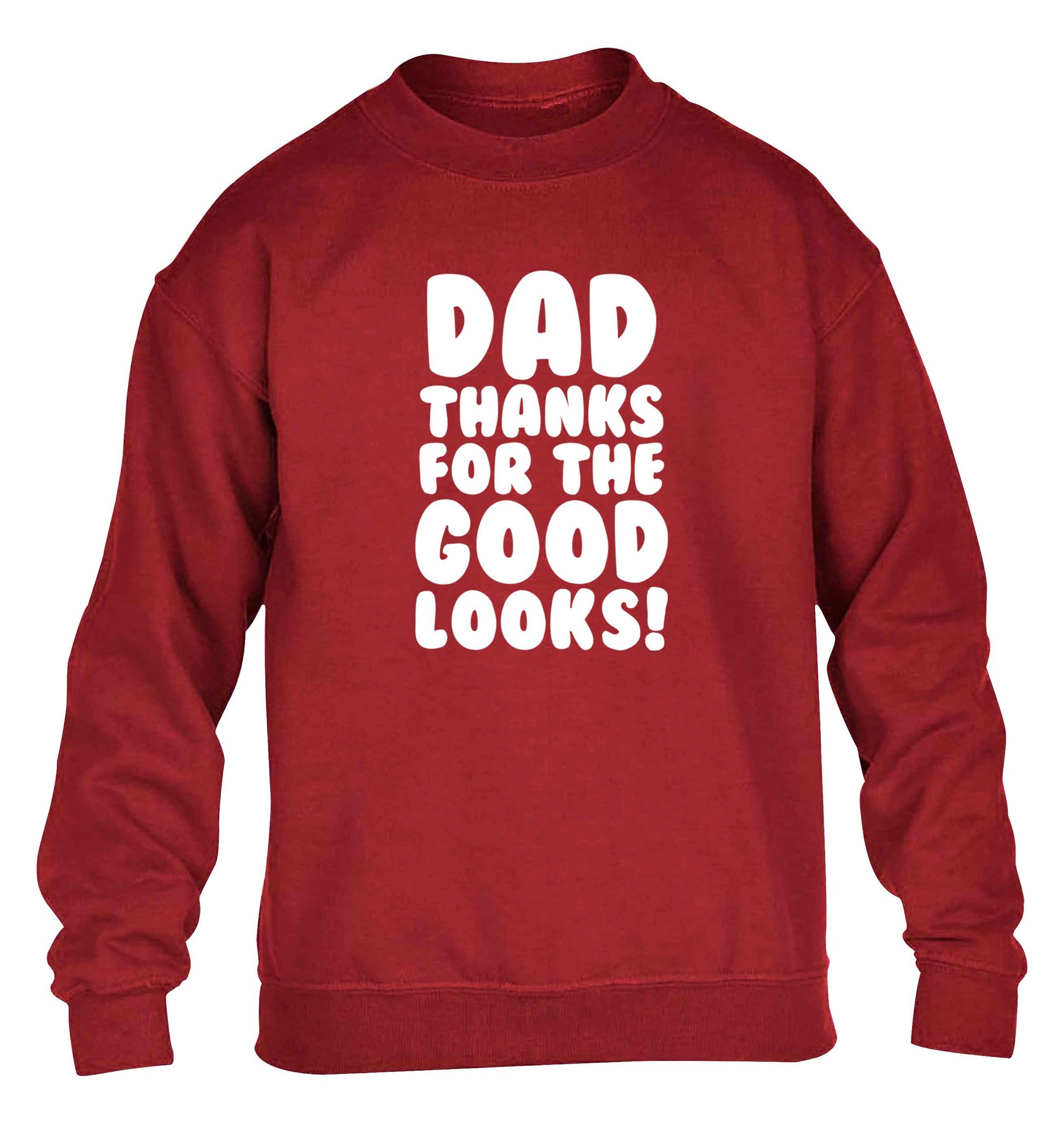 Dad thanks for the good looks children's grey sweater 12-13 Years