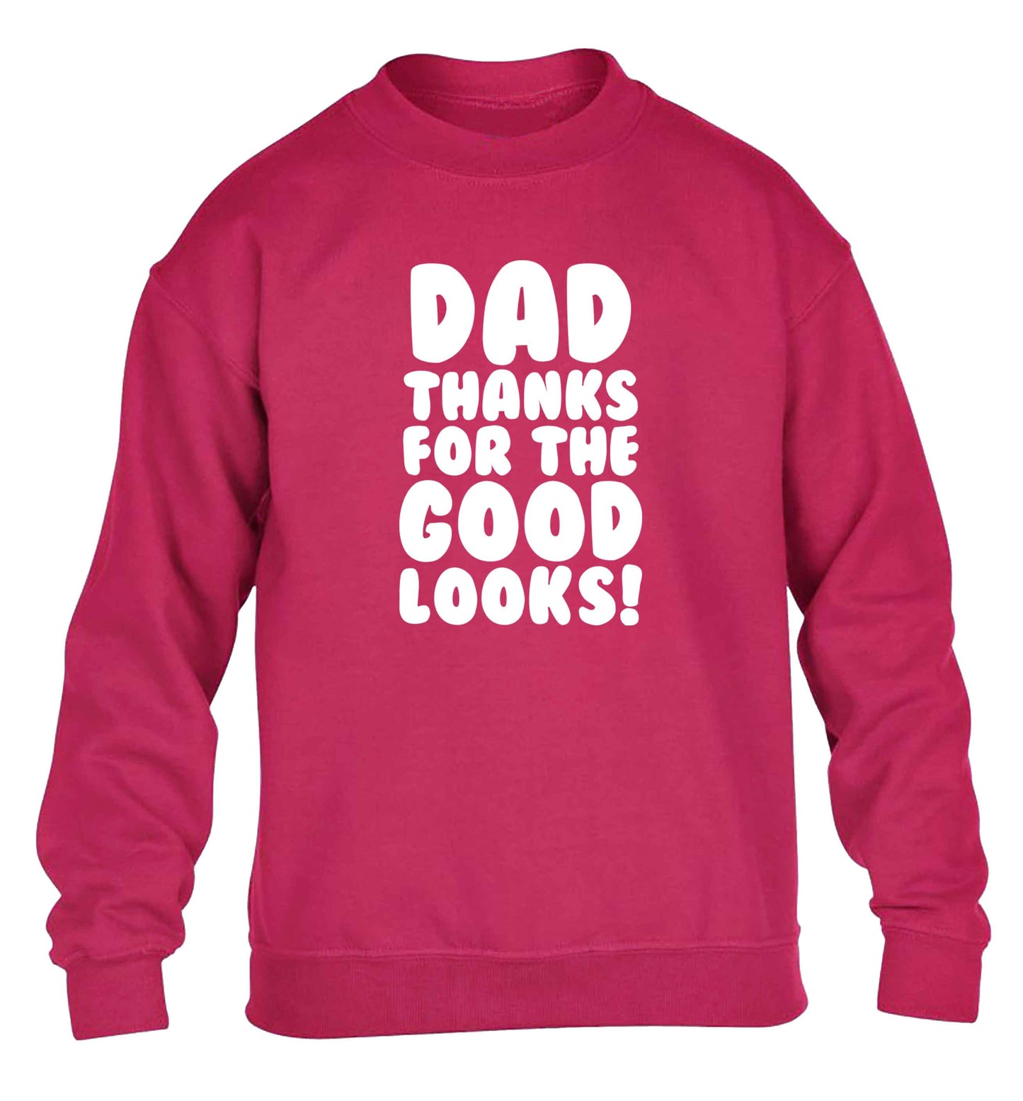 Dad thanks for the good looks children's pink sweater 12-13 Years