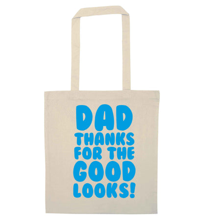 Dad thanks for the good looks natural tote bag