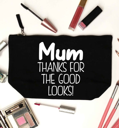 Mum thanks for the good looks! black makeup bag