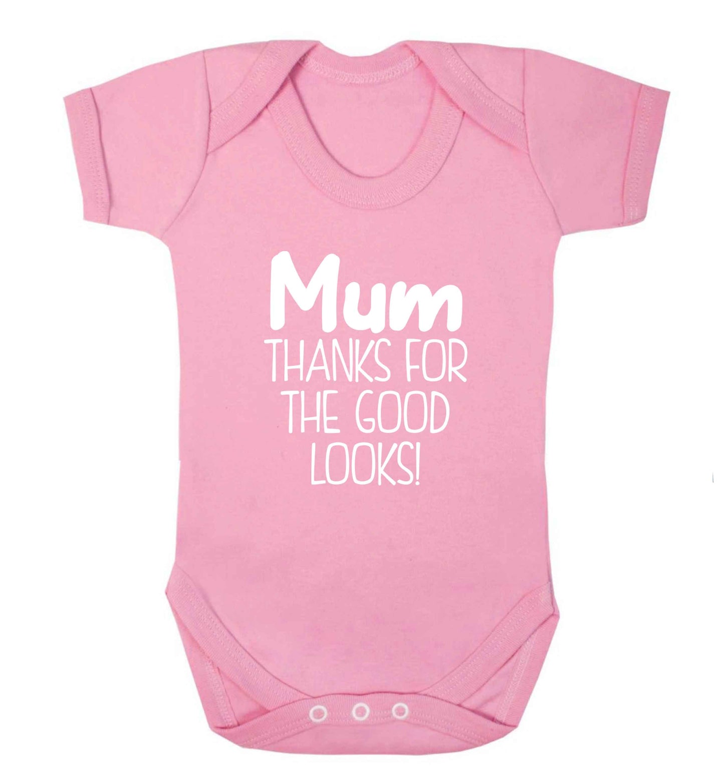Mum thanks for the good looks! baby vest pale pink 18-24 months