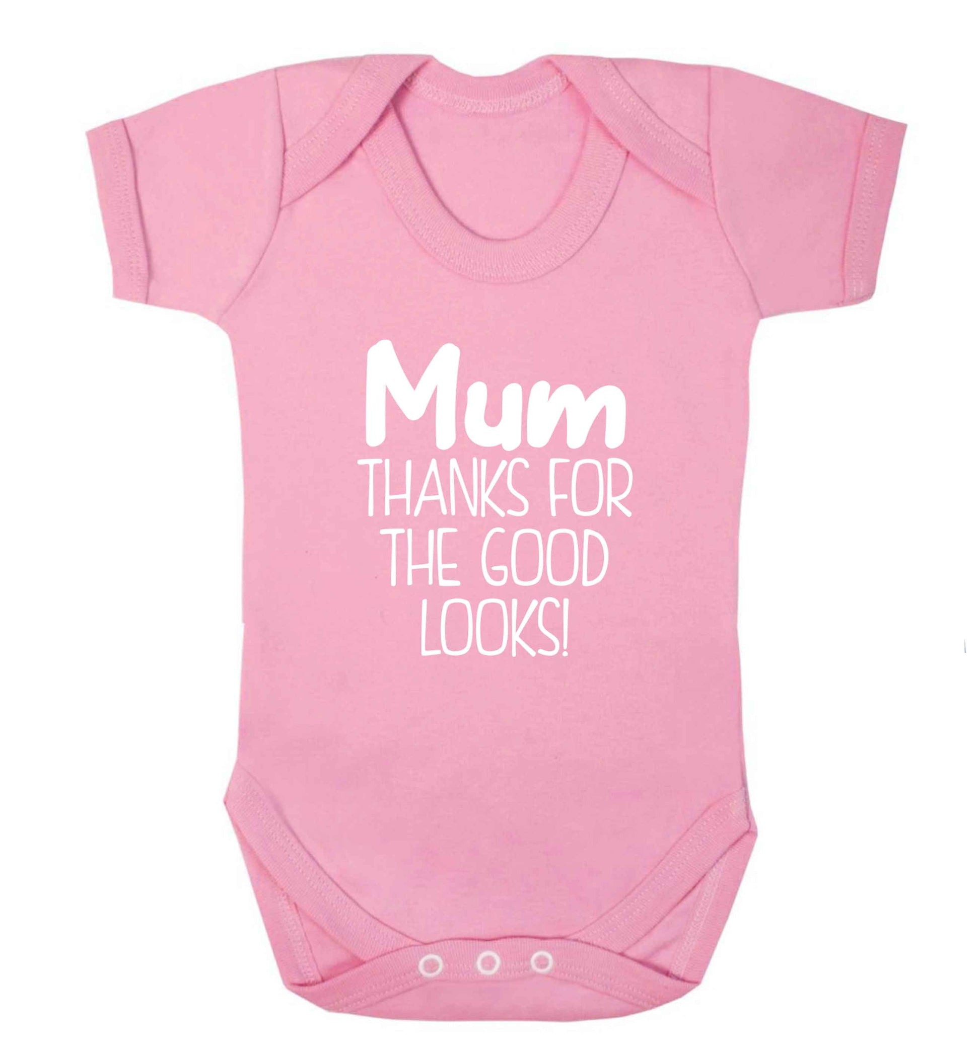 Mum thanks for the good looks! baby vest pale pink 18-24 months