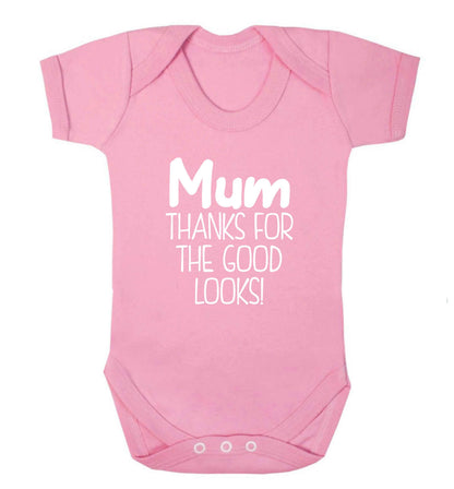Mum thanks for the good looks! baby vest pale pink 18-24 months