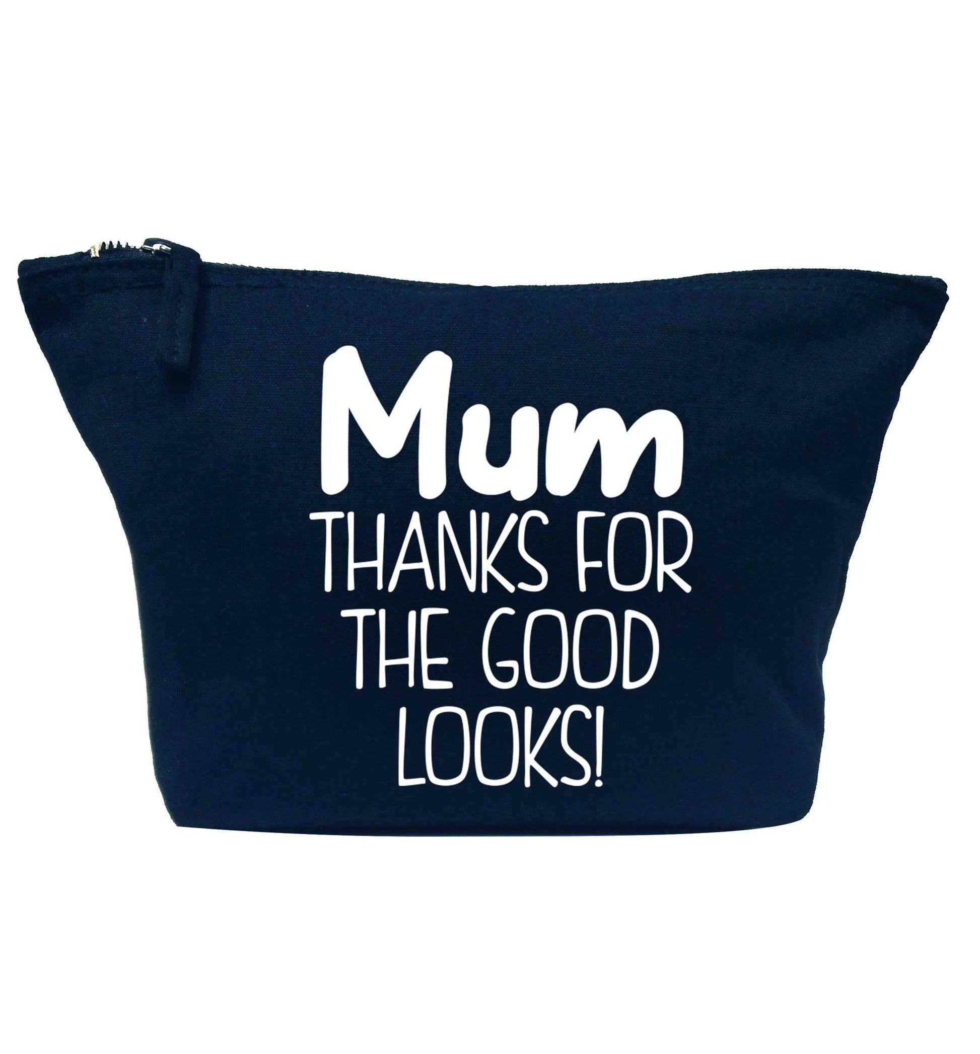 Mum thanks for the good looks! navy makeup bag