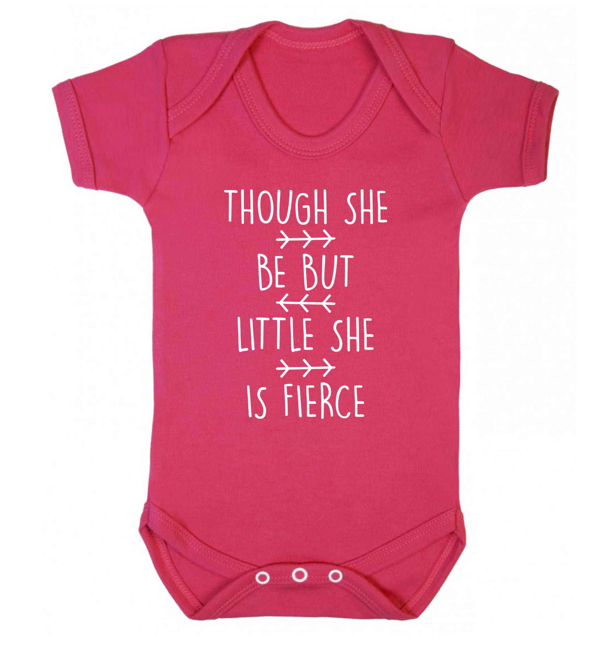 Though she be little she be fierce Baby Vest dark pink 18-24 months
