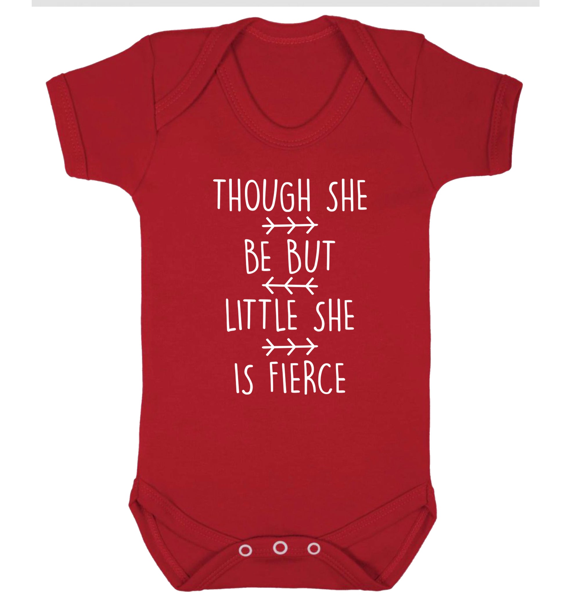 Though she be little she be fierce Baby Vest red 18-24 months