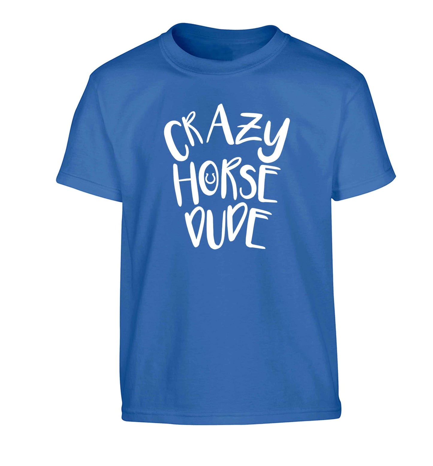 Crazy horse dude Children's blue Tshirt 12-13 Years