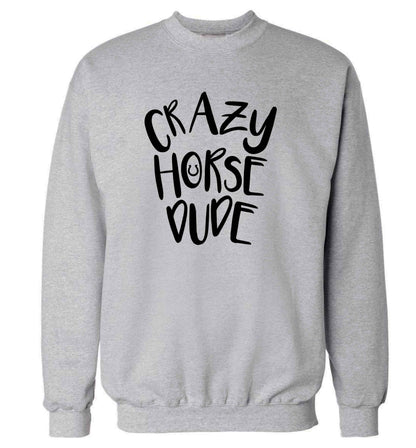 Crazy horse dude adult's unisex grey sweater 2XL
