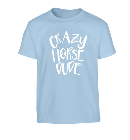 Crazy horse dude Children's light blue Tshirt 12-13 Years