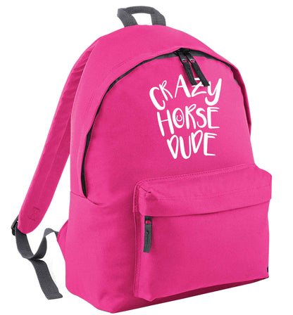 Crazy horse dude pink adults backpack