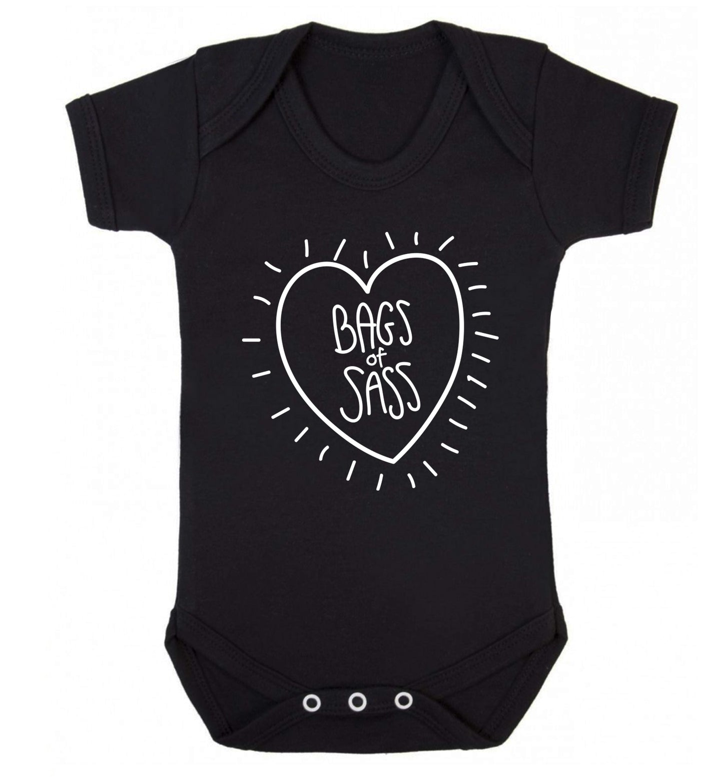 Bags of sass Baby Vest black 18-24 months