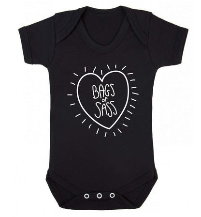 Bags of sass Baby Vest black 18-24 months