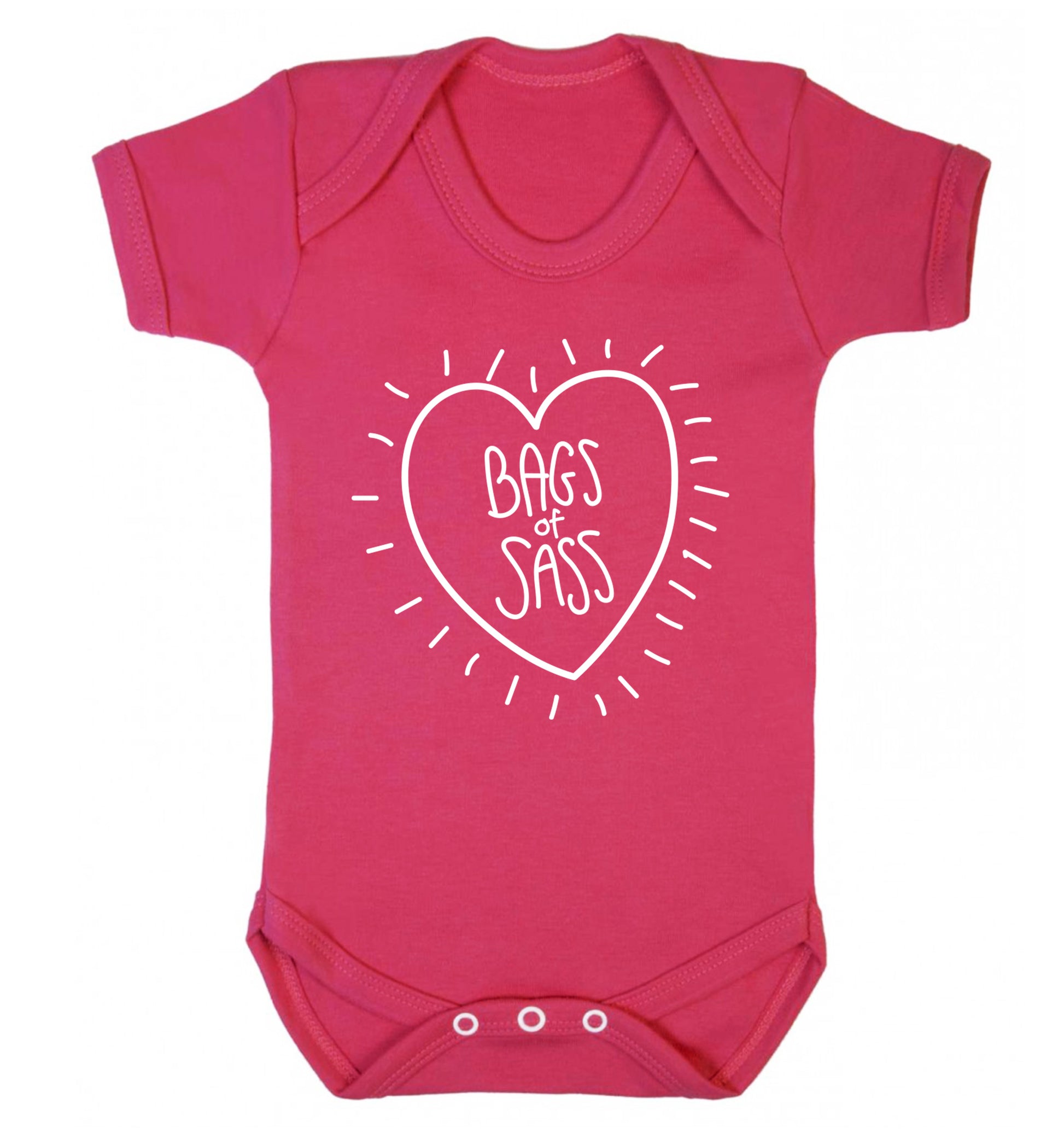 Bags of sass Baby Vest dark pink 18-24 months