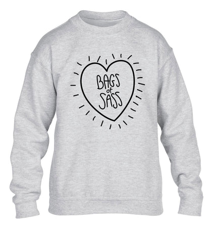 Bags of sass children's grey sweater 12-14 Years
