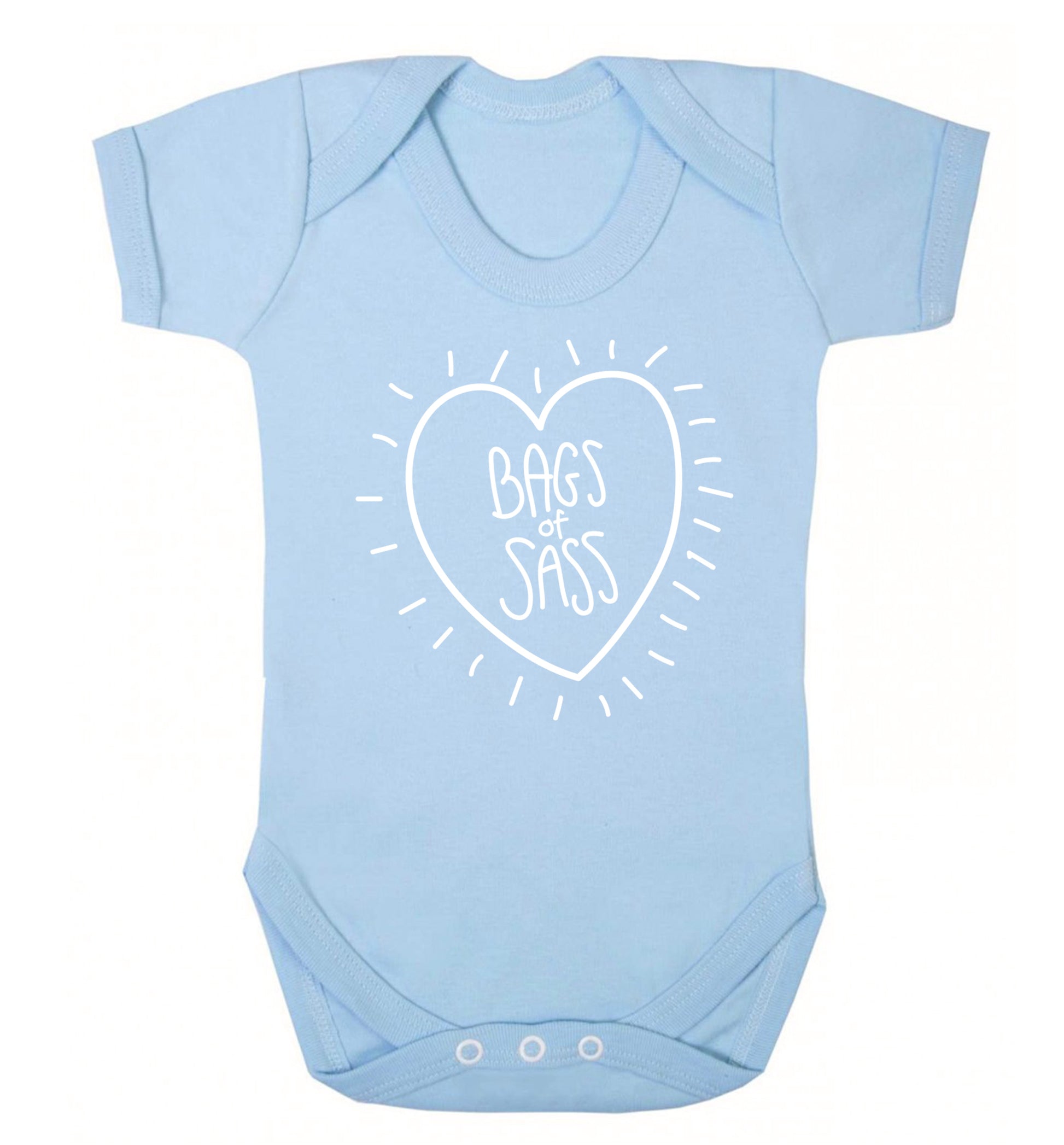 Bags of sass Baby Vest pale blue 18-24 months