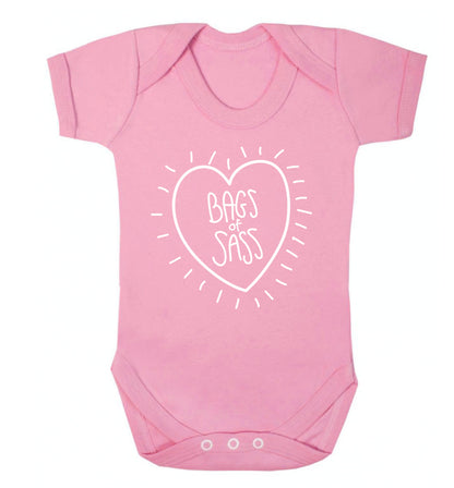 Bags of sass Baby Vest pale pink 18-24 months