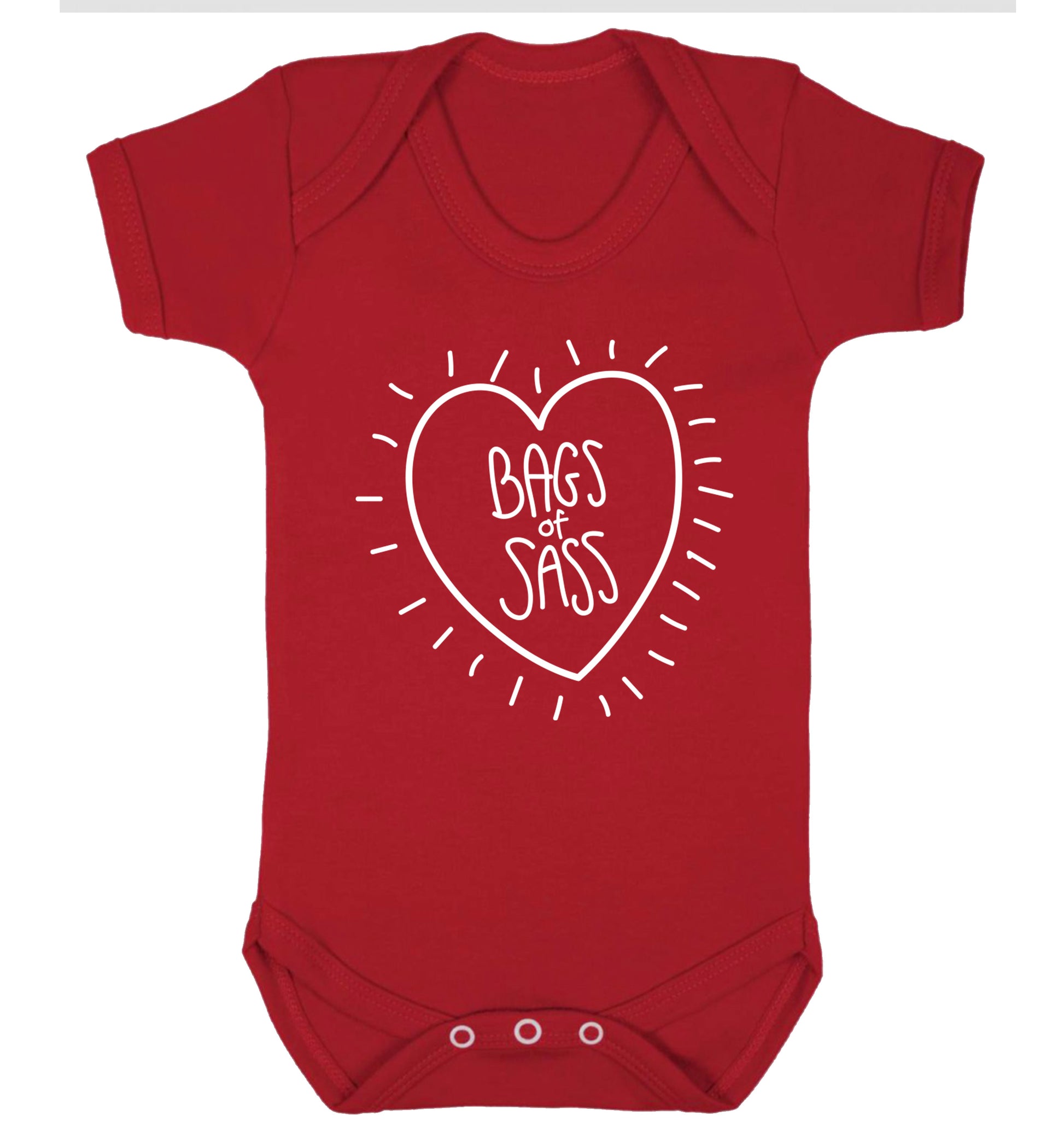 Bags of sass Baby Vest red 18-24 months