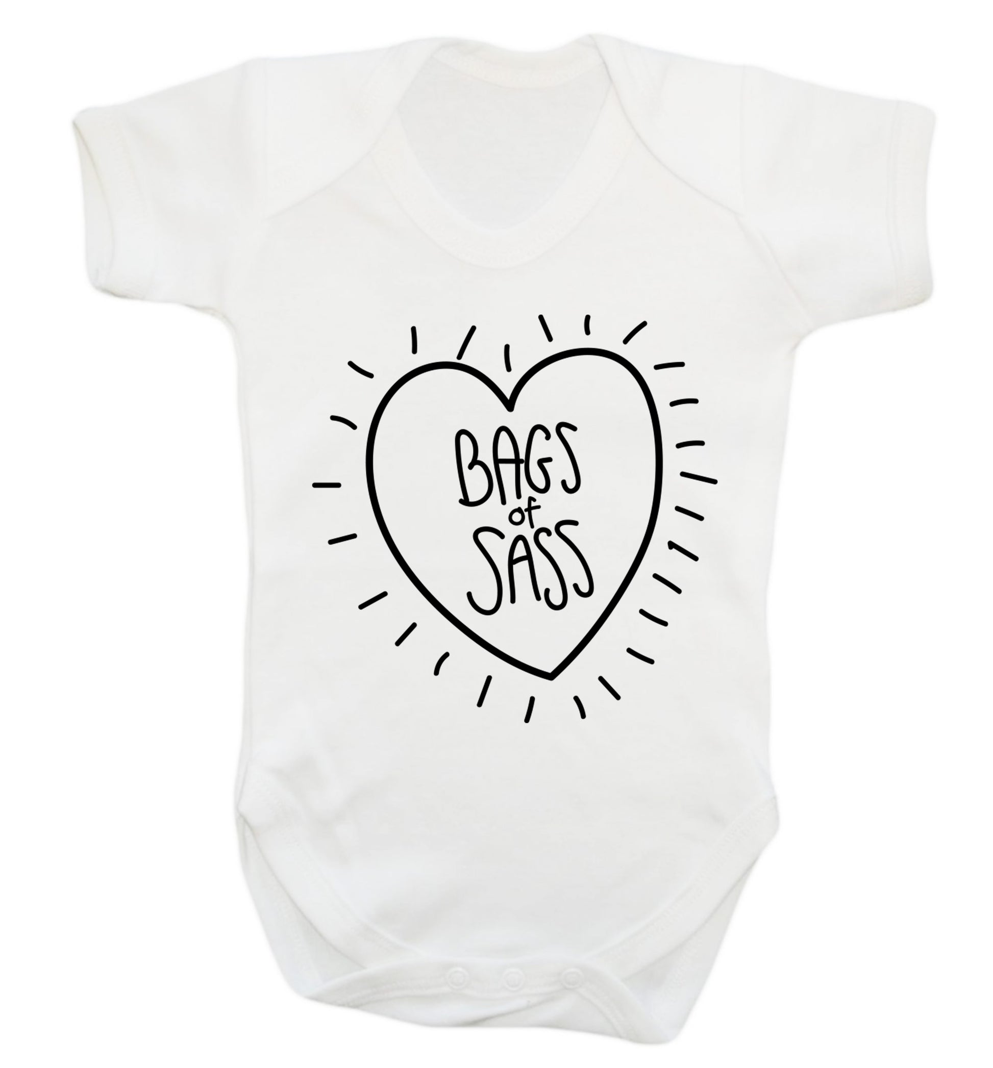 Bags of sass Baby Vest white 18-24 months