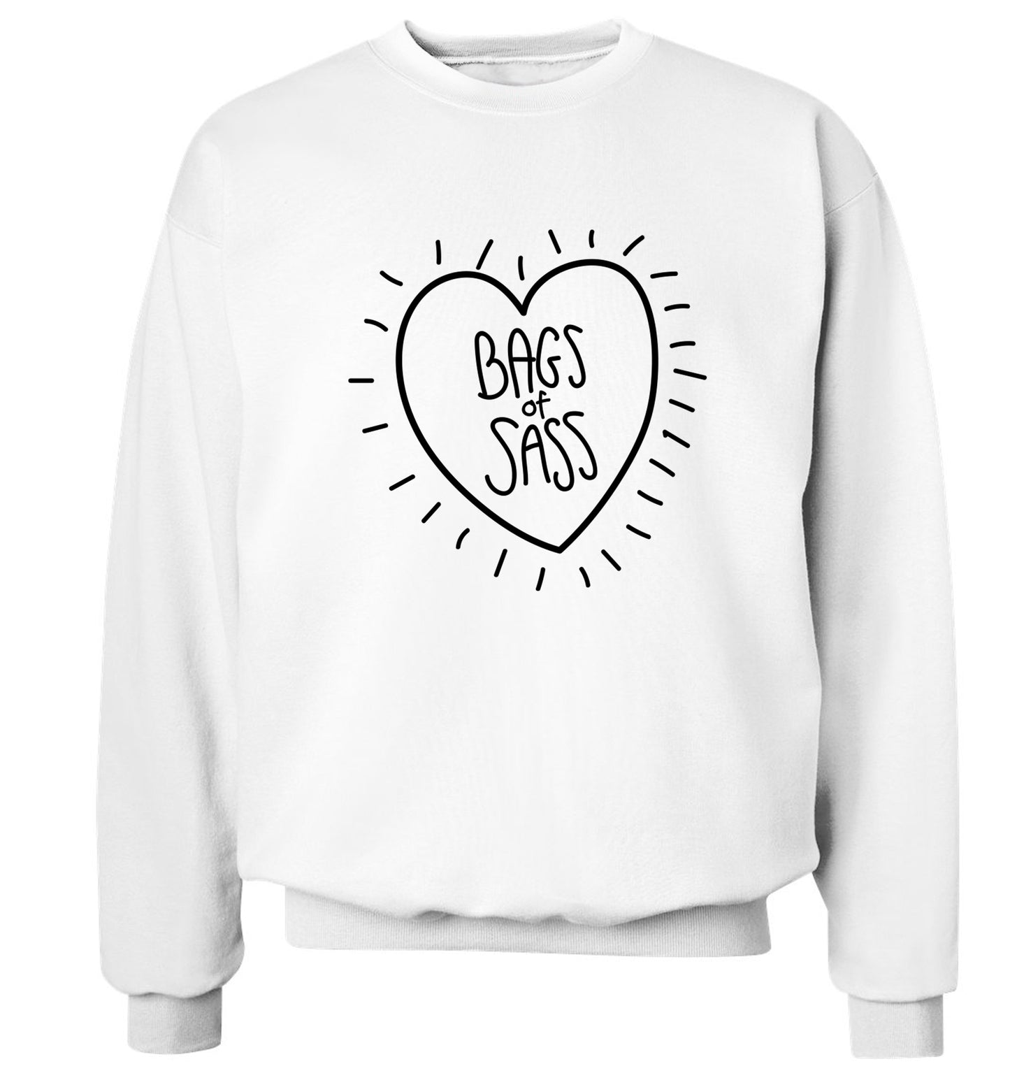 Bags of sass Adult's unisex white Sweater 2XL