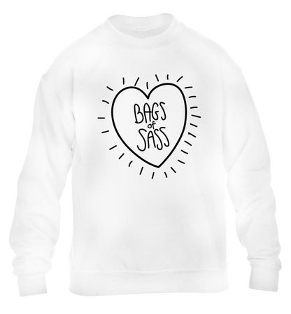 Bags of sass children's white sweater 12-14 Years