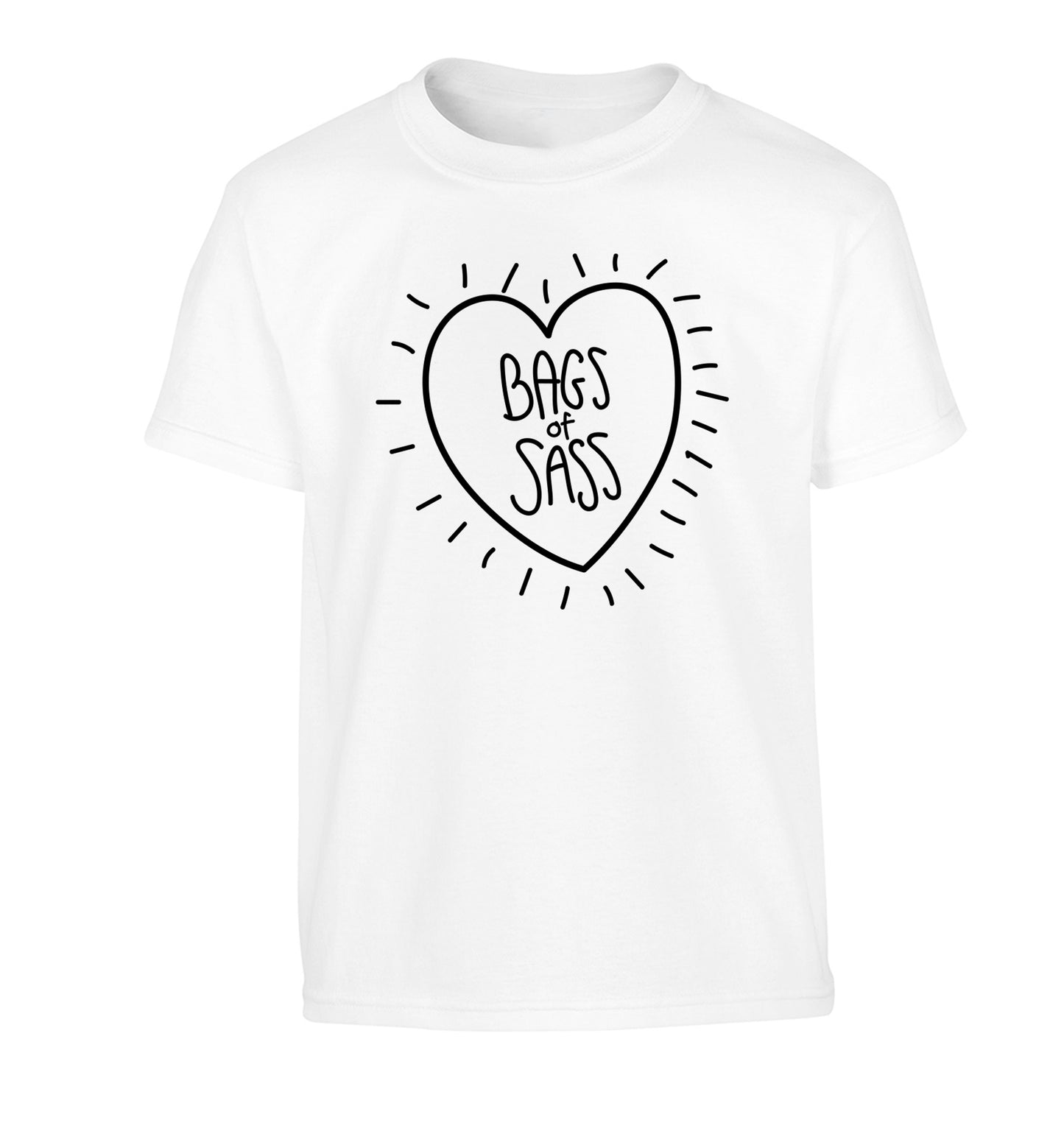 Bags of sass Children's white Tshirt 12-14 Years