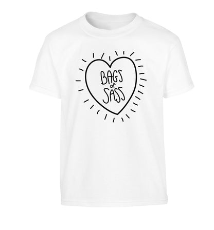 Bags of sass Children's white Tshirt 12-14 Years
