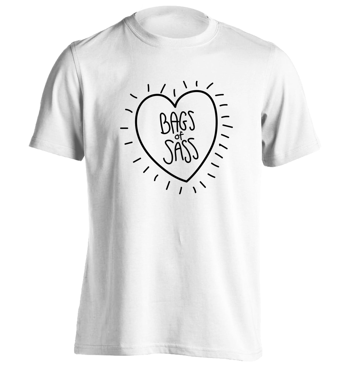 Bags of sass adults unisex white Tshirt 2XL