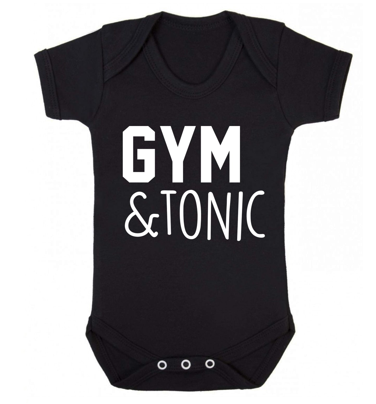 Gym and tonic Baby Vest black 18-24 months