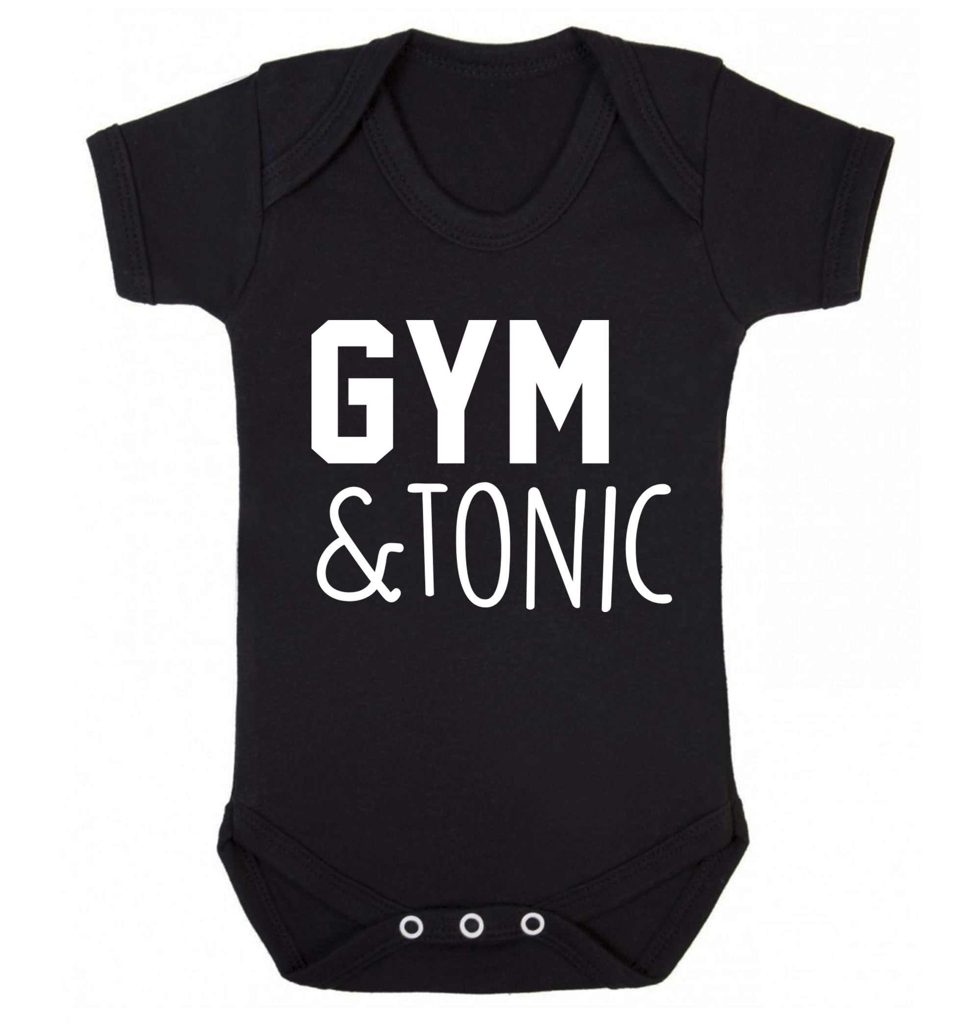 Gym and tonic Baby Vest black 18-24 months
