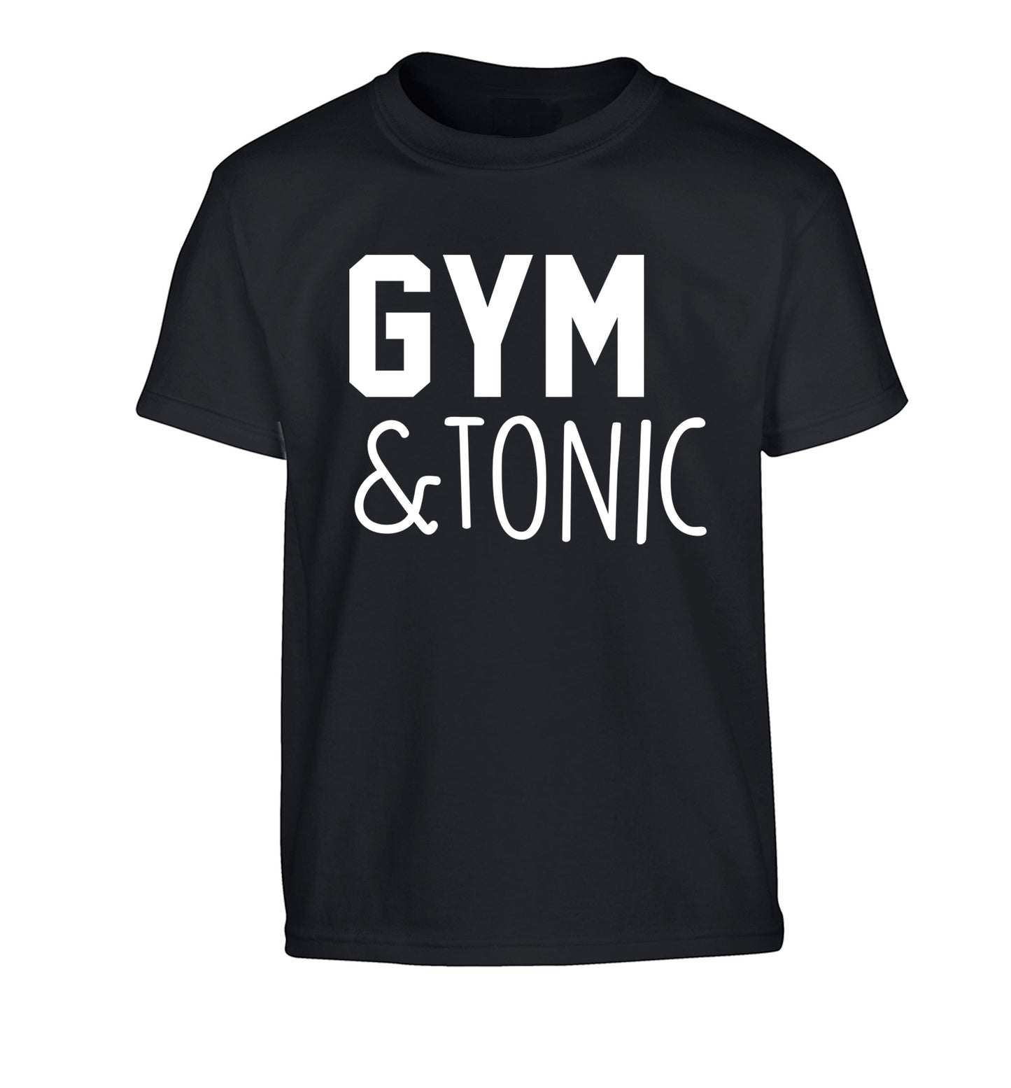 Gym and tonic Children's black Tshirt 12-14 Years