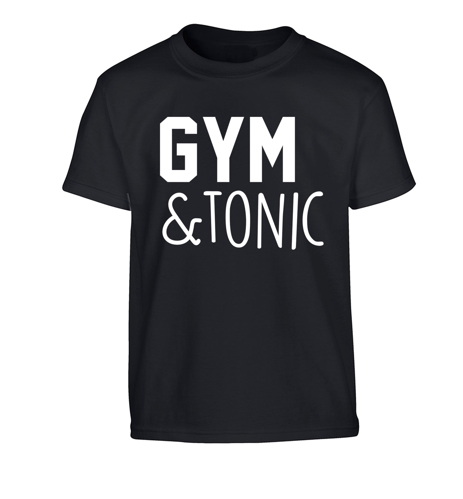 Gym and tonic Children's black Tshirt 12-14 Years